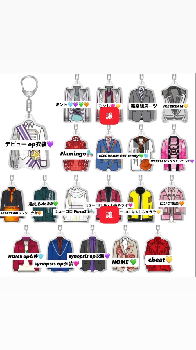 キスマイ衣装展 PARCO Kis-My-Ft2 The Couture 衣装ルックキーホルダー