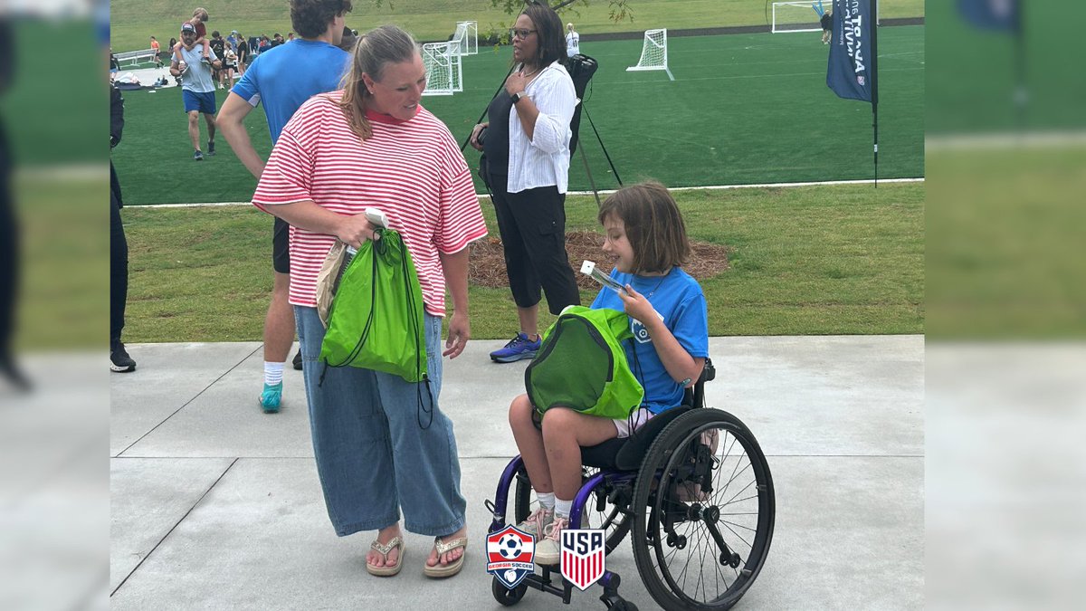 GeorgiaSoccer's tweet photo. Today’s ADAPTandTHRIVE Invitational brought athletes of all abilities together through the game.

Thank you to TOPSoccer of @USSoccer, CP Soccer, Amputee Soccer, Deaf Soccer, Down Syndrome Soccer, Sogility, @publix and @chobani for an incredible day.

#GeorgiaSoccer #TOPSoccer https://t.co/cYOmfVAcyv