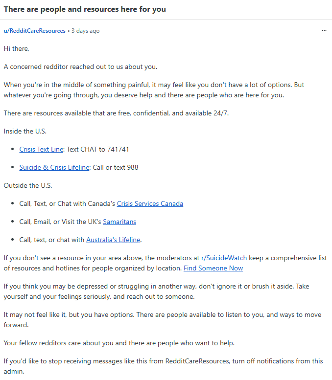 terriyeahyeah's tweet photo. said something mildly rude to someone on Reddit and they got moderators to send me this shit 😭

this website is not fucking real https://t.co/MiF4pFonYn