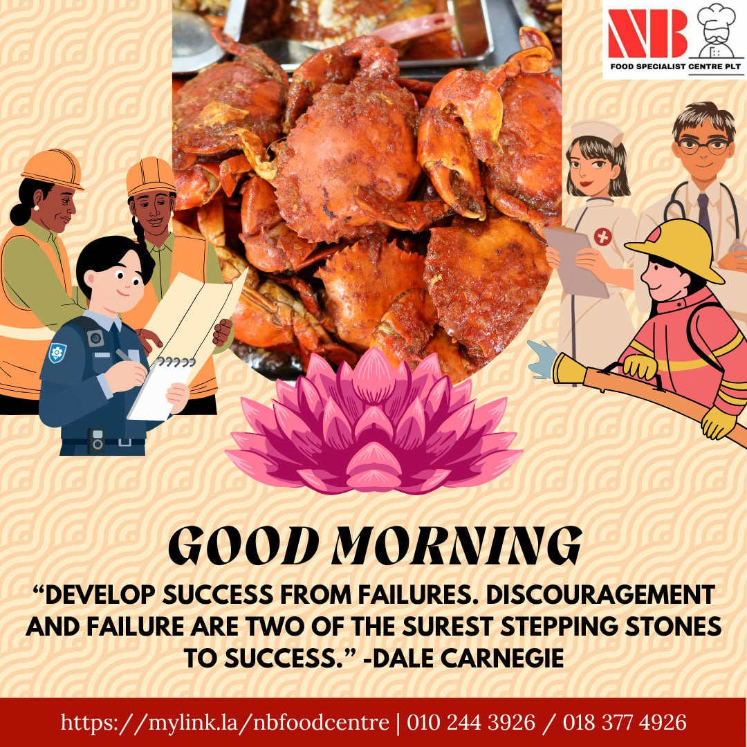 APemakanan's tweet photo. Assalamualaikum &amp; Good morning
Have a blessed day everyone 🤗❤️

ℹ️Untuk mengetahui lebih lanjut kursus Pengendali Makanan, 
.
boleh layari link 👩‍💻🧑‍💻
https://t.co/H05olJvIWk 

hubungi 📲
010 244 3926 / 018 377 4926

#morningquote #nbfoodspecialistcentre #kursuspengendalimakanan https://t.co/OsOHthTu3f