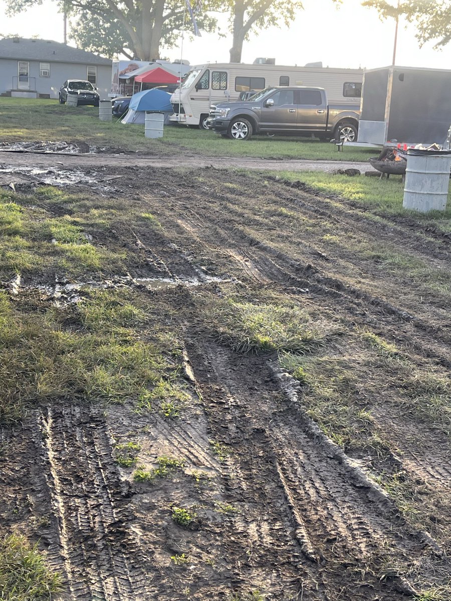 kmbauer1's tweet photo. .@jdouglas4 how many more years of no gravel in camping lot 4 😭 sanitation cannot even get back to our rv due to the grounds, they got stuck first thing this morning! https://t.co/41XF5iQDxq