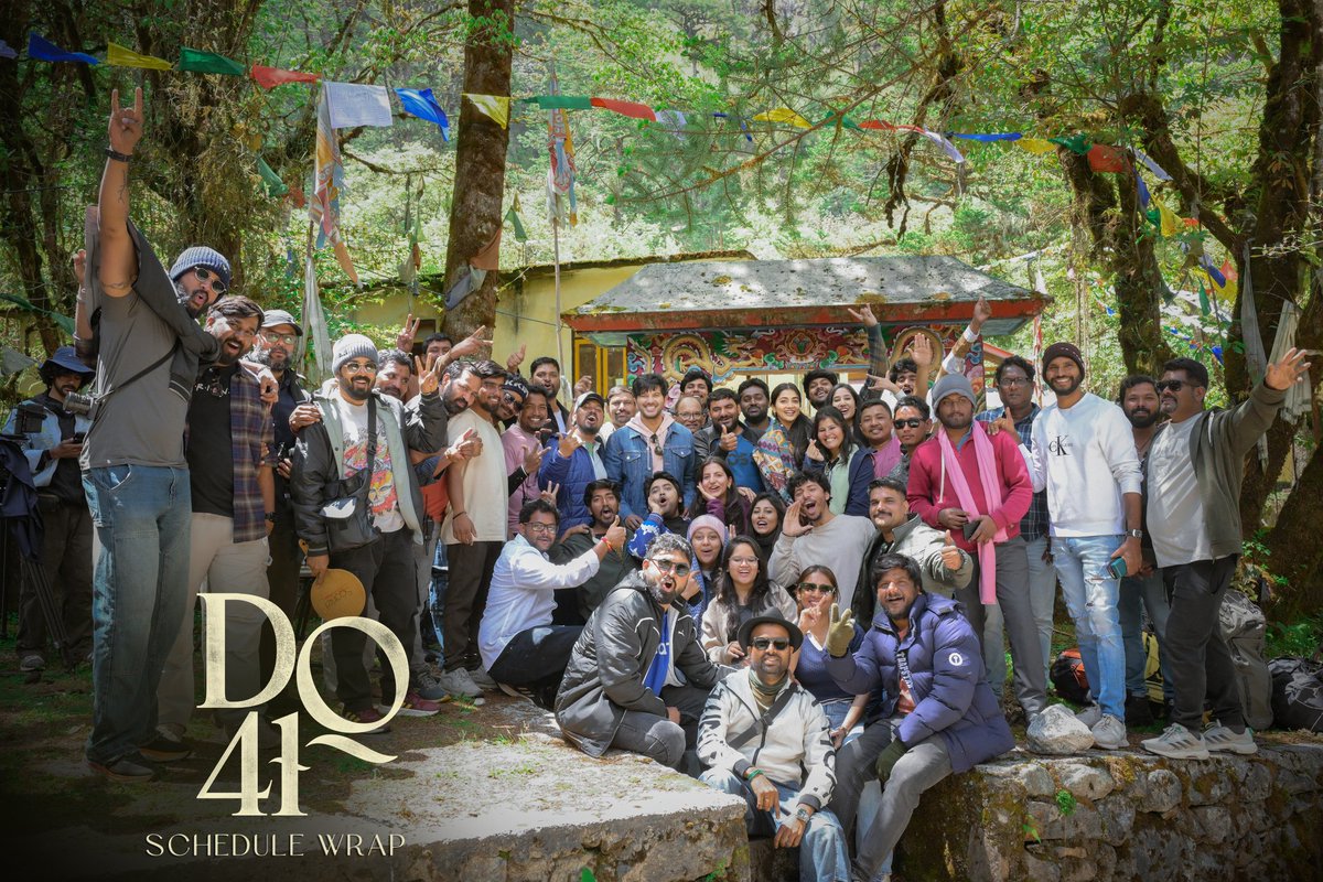 SLVCinemasOffl's tweet photo. #DQ41 wraps up a schedule where key sequences were shot ❤‍🔥

Next schedule begins soon. 
Wait for the title announcement ⏳

#SLVC10
Starring @dulQuer,  @hegdepooja, @meramyakrishnan, @Dheekshiths, @IamJagguBhai
Directed by @ravinelakuditi9
Music by @gvprakash
Cinematography by #AnayOmGoswamy
Editing by #KotagiriVenkateswaraRao
Production design by @artkolla
Produced by @sudhakarcheruk5 under @SLVCinemasOffl