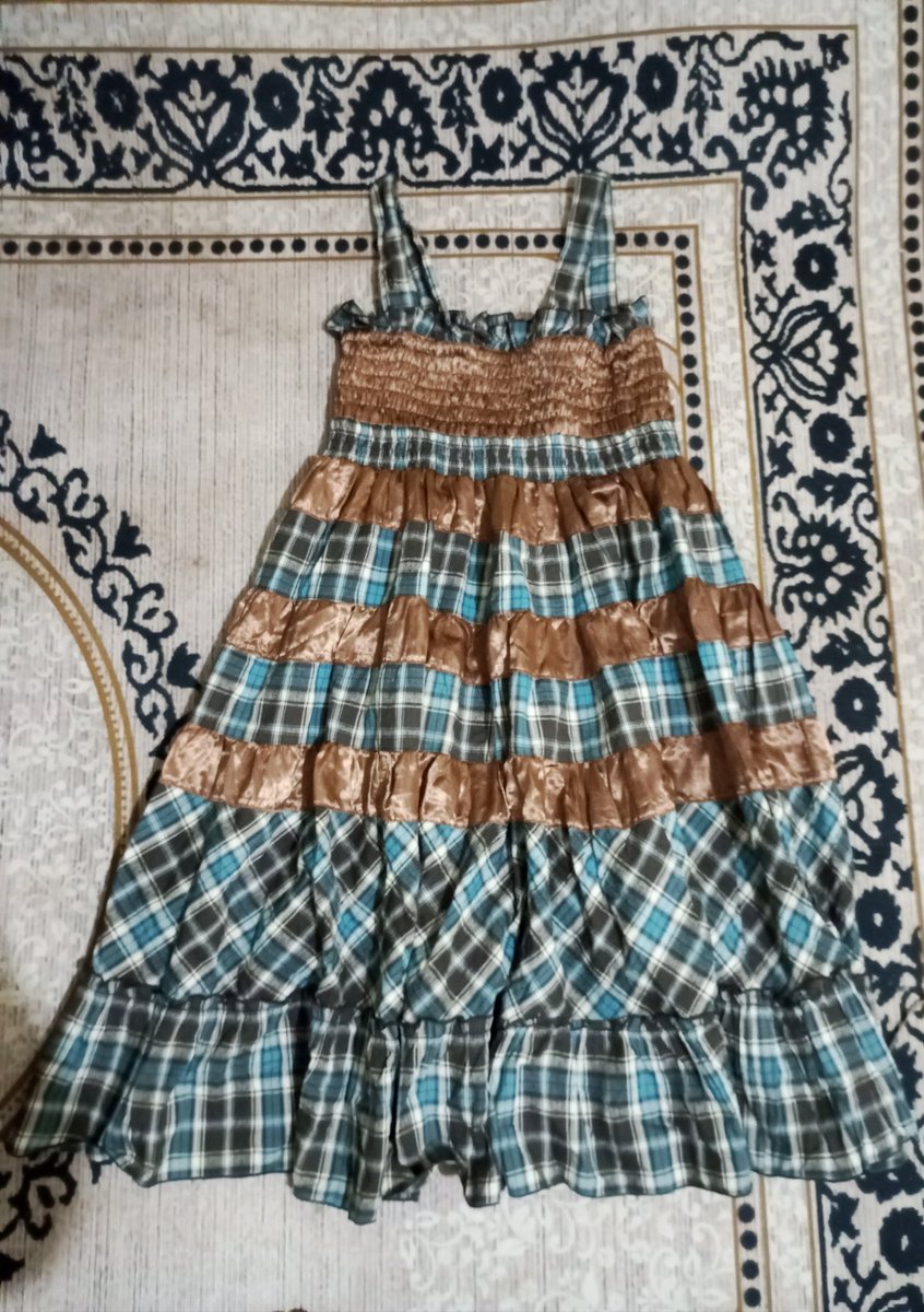 vevayaaa's tweet photo. vintage plaid layered dress buat mori kei 
LDnya melar sampai 100
Panjang 75 
bisa diadjust talinya 
harga 40k 
bisa oyen! https://t.co/RgHNABpldE