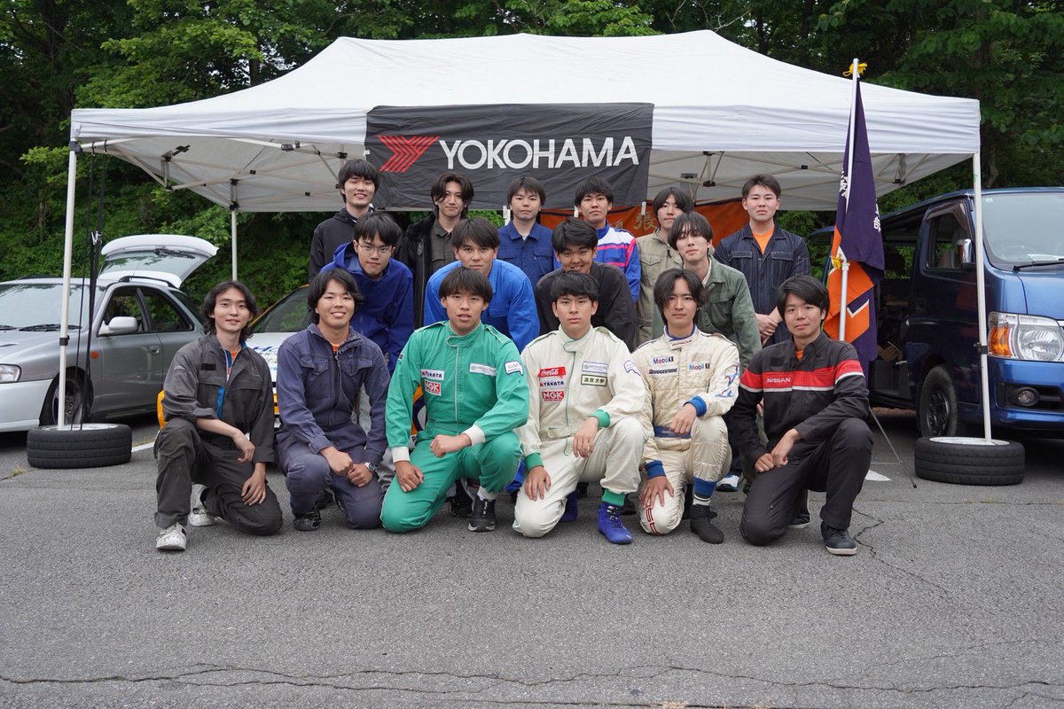 huac121's tweet photo. 【全関東ジムカーナ学生選手権大会結果報告】

��規定男子団体 6位

上林（4年生）3位表彰台！
相部（3年生）20位
宮下（2年生）19位

平素より弊部をご支援いただいております
協賛企業の皆様、ならびにOBOGの先輩方に、心より御礼申し上げます。
＃全関G
＃法政大学体育会自動車部
#HUAC https://t.co/ttuYdp5qTh