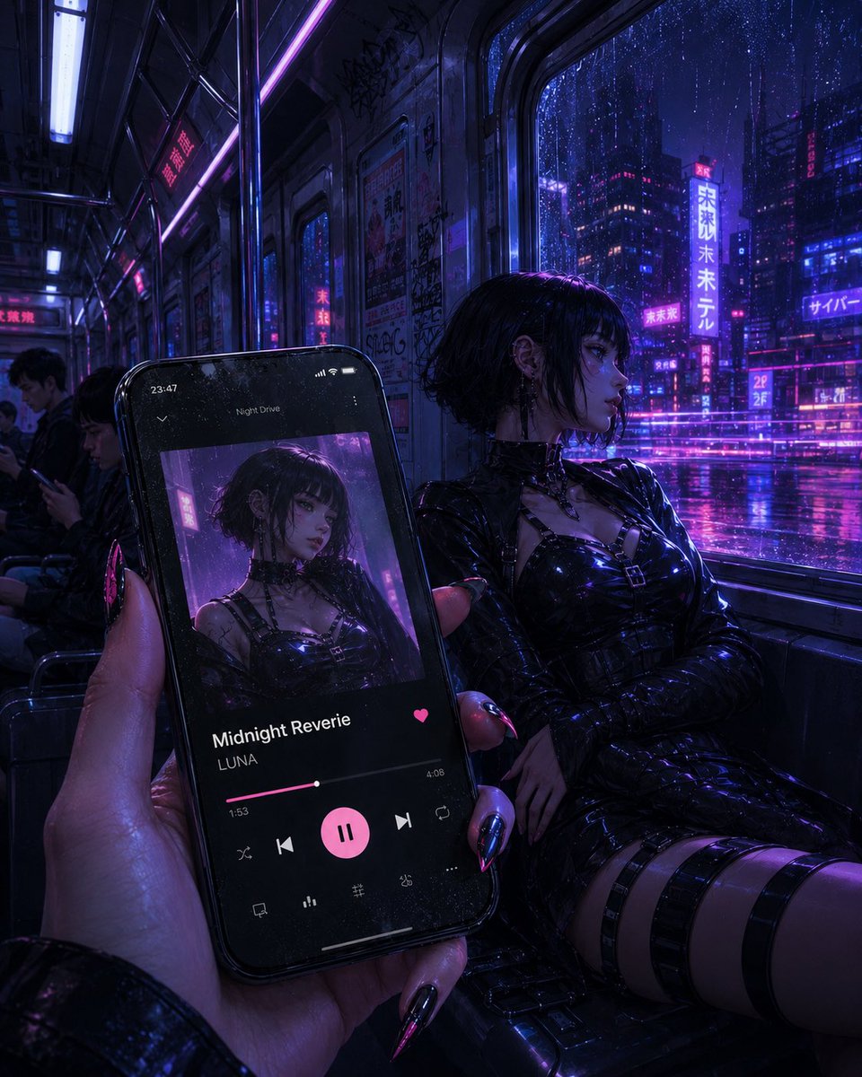 Cyberpunk Subway Music Player