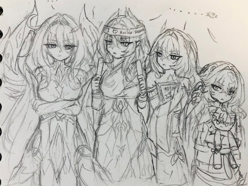 Kinilereyapper's tweet photo. Ronova with her 3 dumbass daughters
#oc #genshinoc #ocxcanon #Ronova https://t.co/lKakvMLV1N