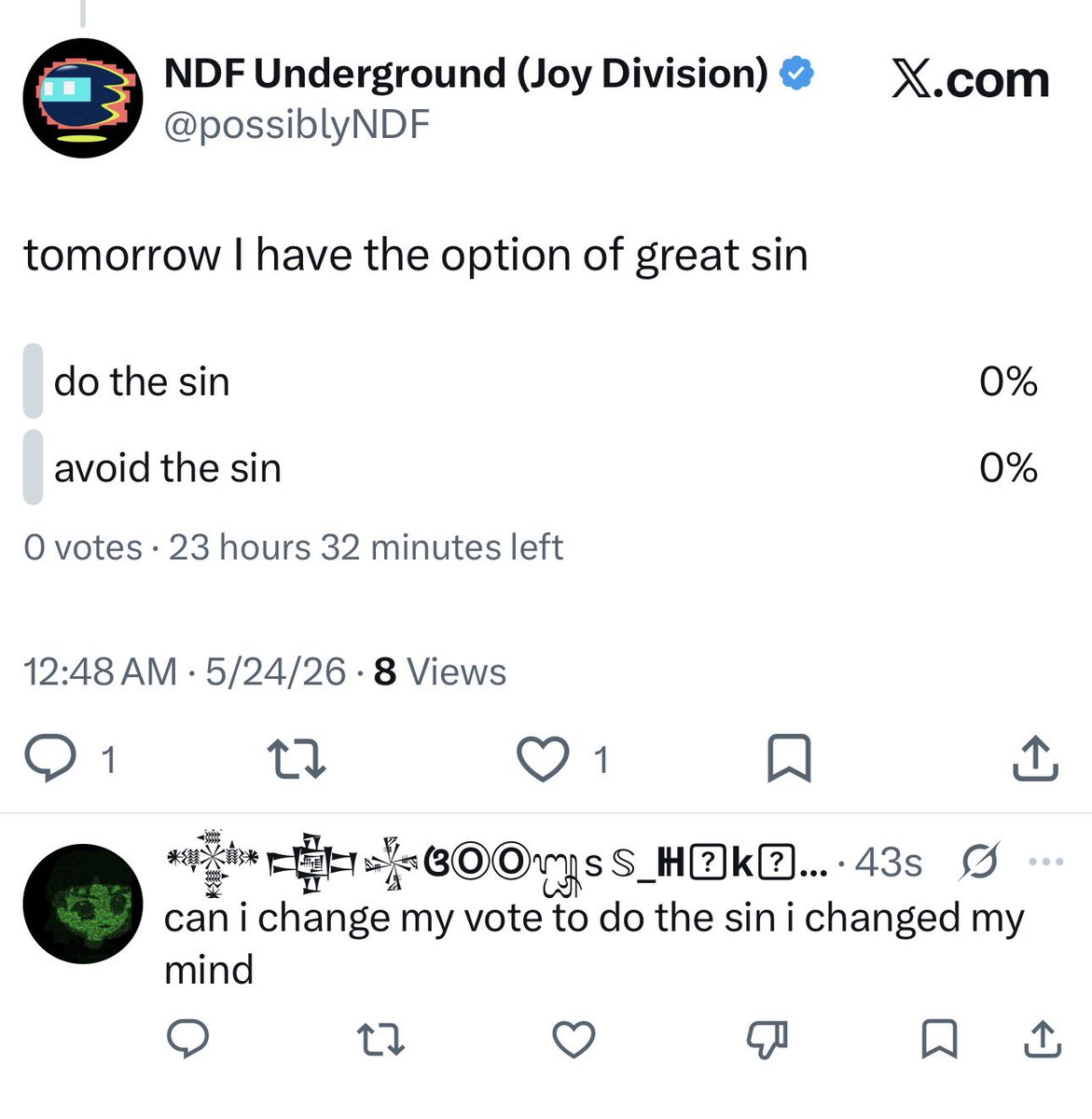 NDF Underground (Joy Division) tweet media