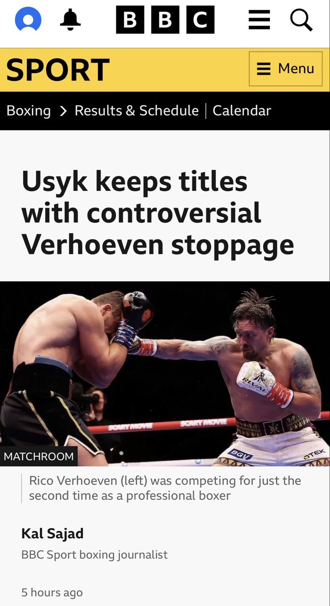 V_V_UK's tweet photo. Ukrainian Usyk avoids shock defeat with 11th round stoppage of Verhoeven. https://t.co/JptWXt6jxv