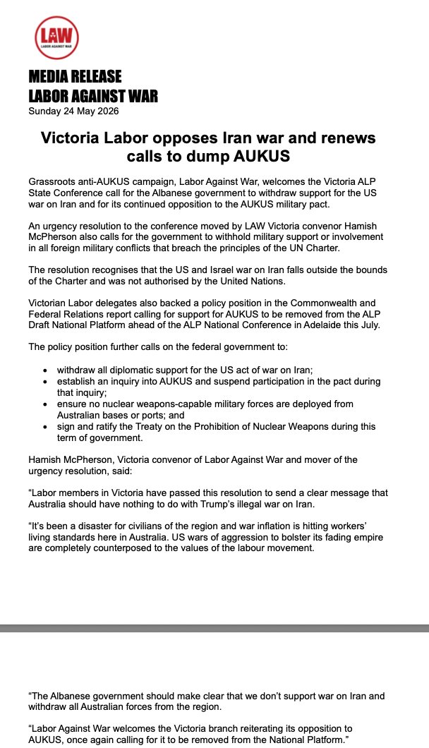 Labor Against War tweet media