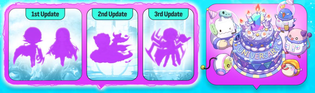tuan_tu_crypto's tweet photo. June 11 Update MapleStory Universe

New Classes: 🏴‍☠️ Ark, ⚔️ Adele
🏴‍☠️ Ark (Pirate)
• Legion Bonus: Flat STR
(+10 / +20 / +40 / +80 / +100)
• Link Skill – Solus (Passive):
Gain a stacking %Damage buff while in combat…

⚔️ Adele (Warrior)
• Legion Bonus: Flat STR
(+10 / +20 / +40 / +80 / +100)
• Link Skill – Noble Fire (Passive):
6% Boss Damage …

V3 Skill Set of the 5th Job

A lot of players have been waiting for this @MaplestoryU 
Do you think Maple has even more surprises coming next?