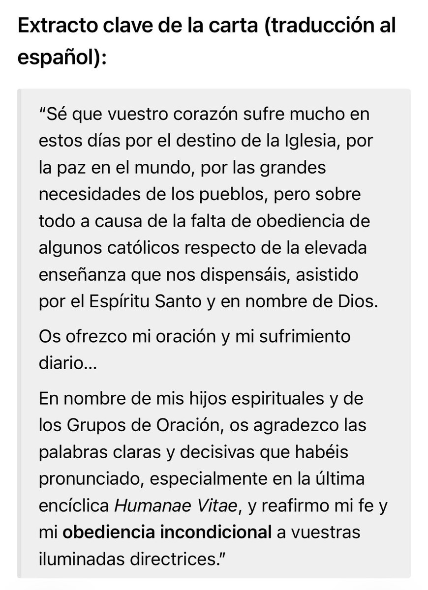 soymexiquense's tweet photo. @FSSPXES Carta de Obediencia al Papa de San Pío de Pietrelcina: En 1968, escribió a Pablo VI reafirmando su “obediencia incondicional” a sus enseñanzas (incluida Humanae Vitae) y ofreciéndole sus oraciones y sufrimientos ante la falta de obediencia en la Iglesia. https://t.co/LXG0s61aE2