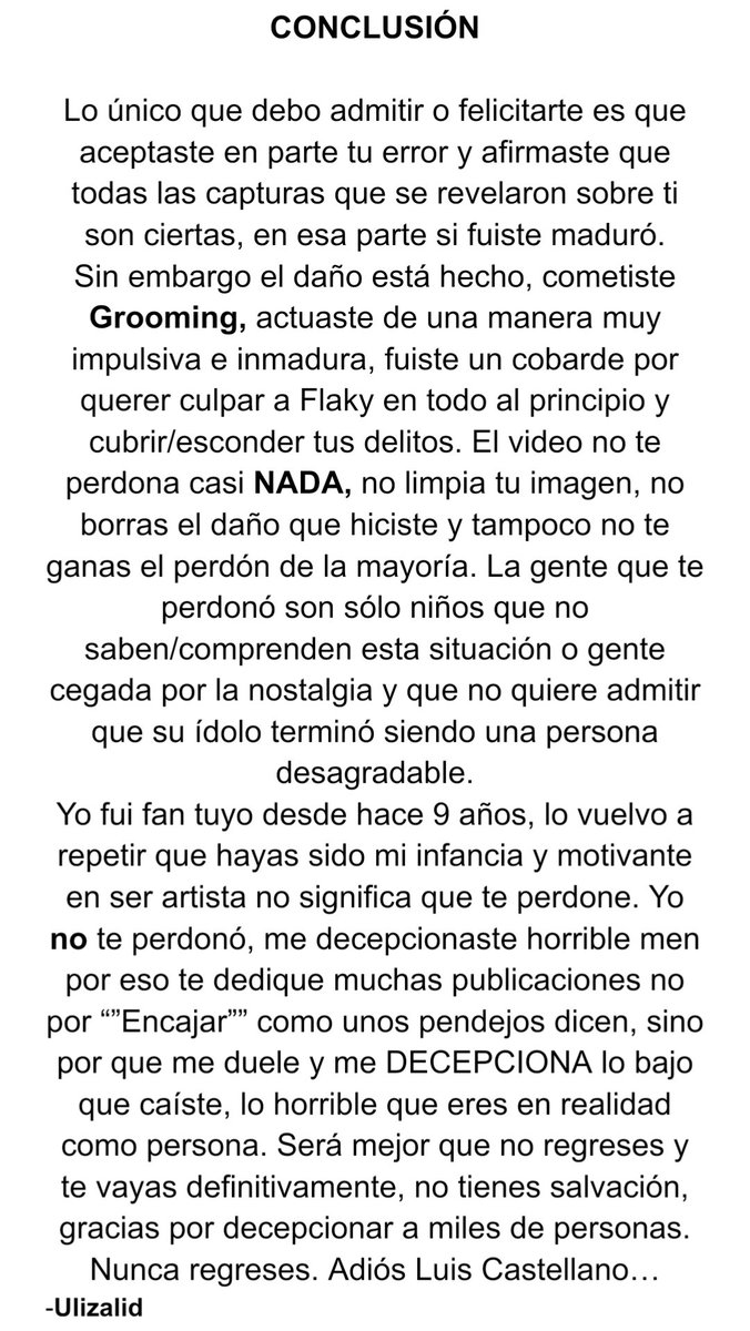 Ulizalid's tweet photo. Te dedicó unas últimas palabras Creepy Nightmare / @GhostNightmar12 y una opinión mejor estructurada hacia tu video y funa.
https://t.co/YQUqJx96O0 https://t.co/wMFH6pcn5P