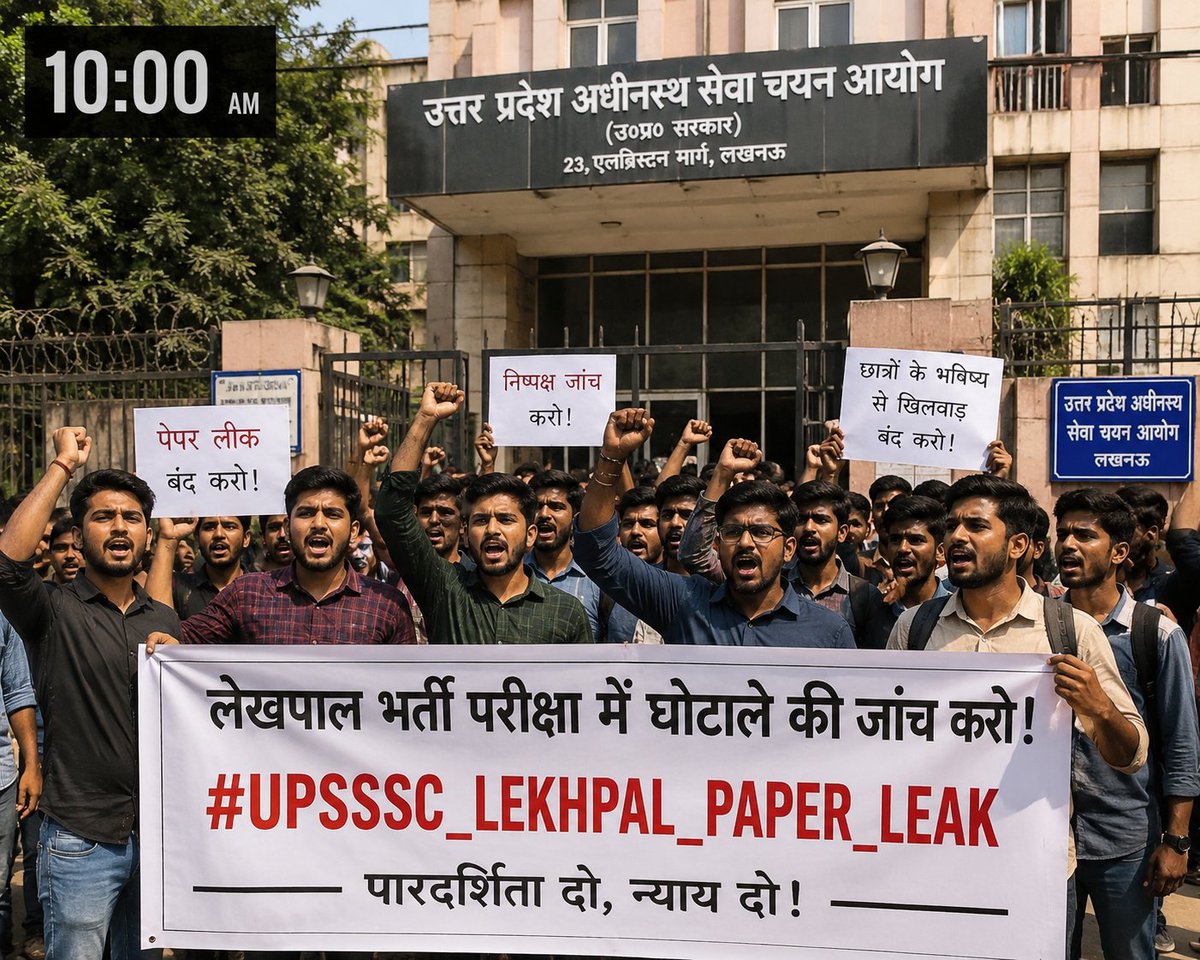 MohammadAawesh's tweet photo. #UPSSSC_LEKHPAL_PAPER_LEAK
लेखपाल भर्ती परीक्षा में हो रहे धांधली के दावों पर सरकार और UPSSSC की खामोशी छात्रों का भरोसा तोड़ रही है। पारदर्शिता पर उठे सवालों की निष्पक्ष जांच और आधिकारिक स्पष्टीकरण छात्रों का अधिकार है! 
@cmoffice @ravish_journo 
@Upsssc 
@PMOIndia 
@cmu https://t.co/b1qdH1KwbZ