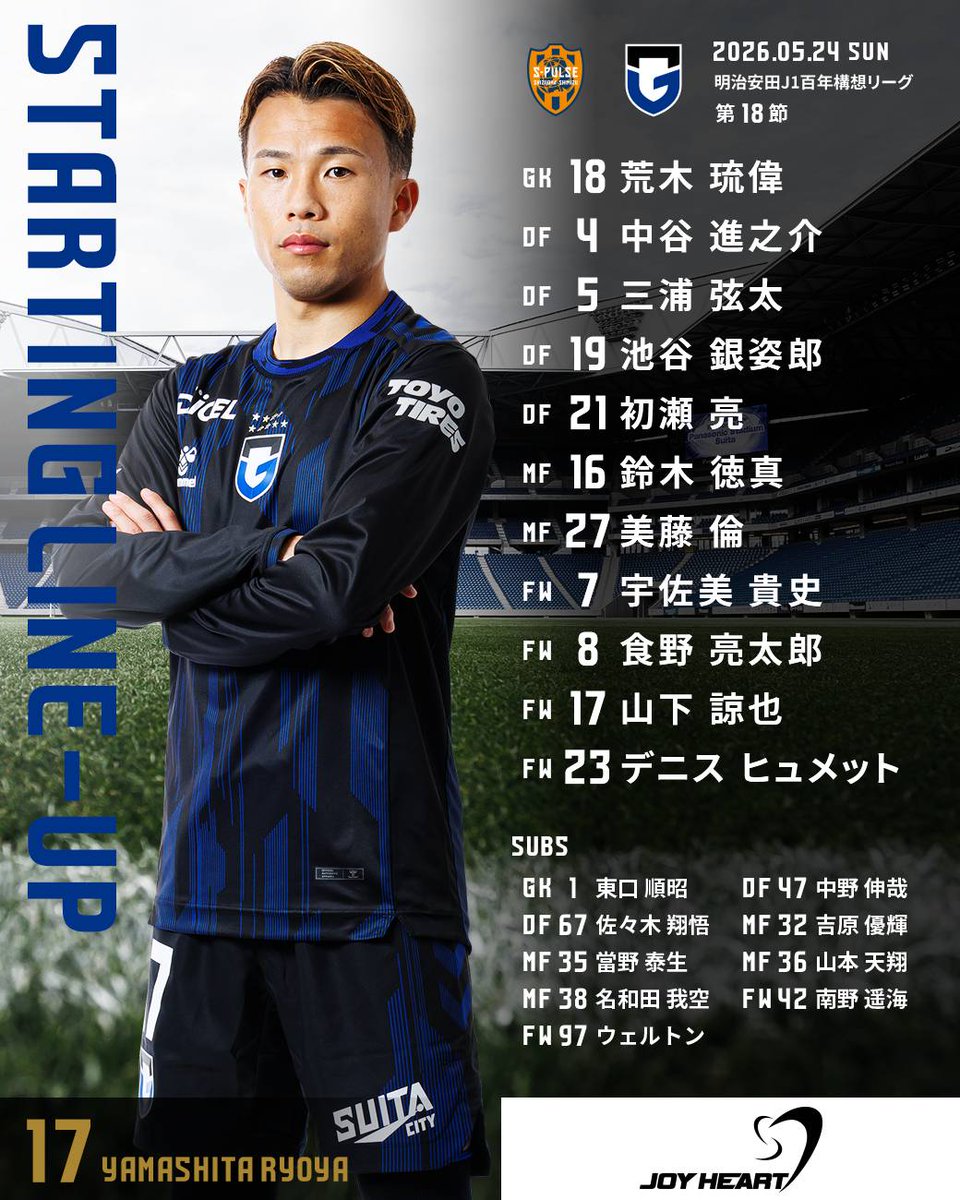 🔵𝗦𝗧𝗔𝗥𝗧𝗜𝗡𝗚 𝗟𝗜𝗡𝗘-𝗨𝗣⚫️ 🏆明治安田J1百年構想リーグ