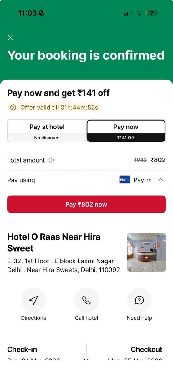 Mdfahed11's tweet photo. I booked a room under the name of hotel o raas and they confirmed my booking or when i reached at hotel they said we cant accept the online booking 

And also misbehaving with me and also i am not well still they abusing 

It located Laxmi nagar new delhi , east Delhi dist https://t.co/z4tqYL9wqN