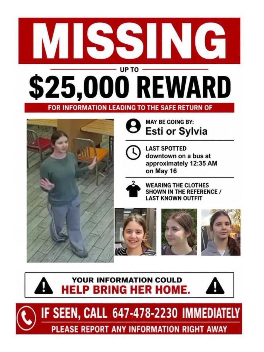 hilalove_x's tweet photo. A 14-yr-old Jewish girl named Esti has been missing in Toronto since May 16, and now people are tearing down her missing posters, just as they did to the Israeli hostages. The cloak of “antizionism” has always been translucent. https://t.co/nKfQv2Qze4