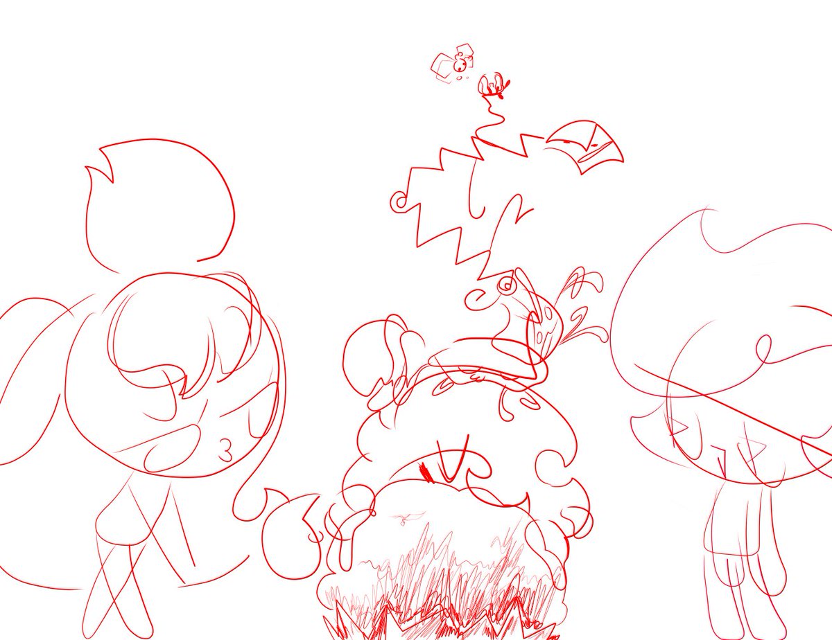 ArenDaRedBall's tweet photo. k i think i've had enough slacking on teasing my au(and being more active on bsky) soooo have this wip lol https://t.co/0qA8tMngT4