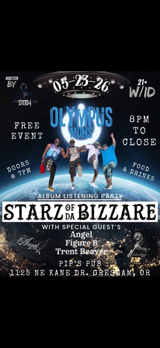 mecapmusic's tweet photo. @StarzOfDaBizzar  tonight in Oregon it is a listening party 🎉 https://t.co/ISx4M18BDm