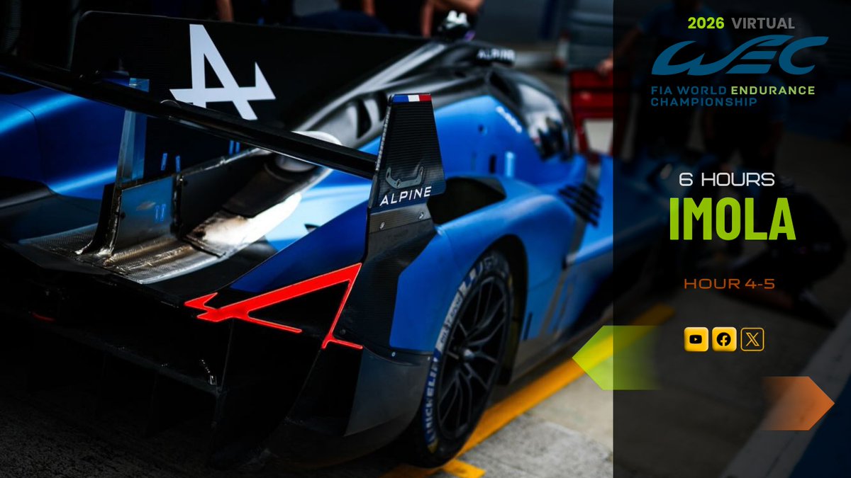 DeAngelis_X's tweet photo. LMU 1.3.2🔵 2026 Virtual WEC - 6Hours IMOLA - Hour 4-5
https://t.co/4R9cLrAsSk
#simracing
#lemansultimate https://t.co/H3k0jPG2Dr