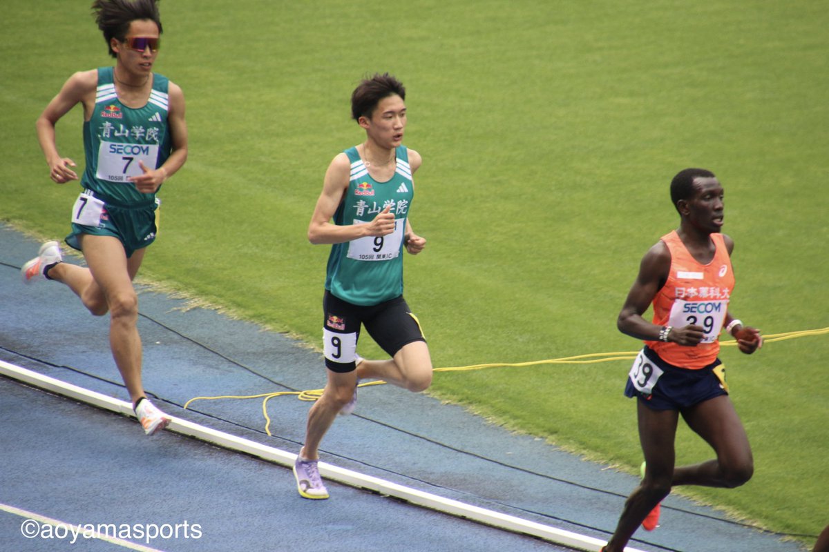 aosupo_rikujyo's tweet photo. #関東インカレ

男子2部 #5000m 決勝

6位 #小河原陽琉 13:31.99 PB
9位 #折田壮太 13:43.75
23位 #古川陽樹 14:04.17

小河原が日本選手権標準記録を突破し6位でフィニッシュ‼️
折田・古川も大舞台で堂々たる走りを見せました✨️

#青山学院大学  #青学長距離  #青学駅伝  #青山スポーツ ＃アオガチ https://t.co/aZA9iYU8a2
