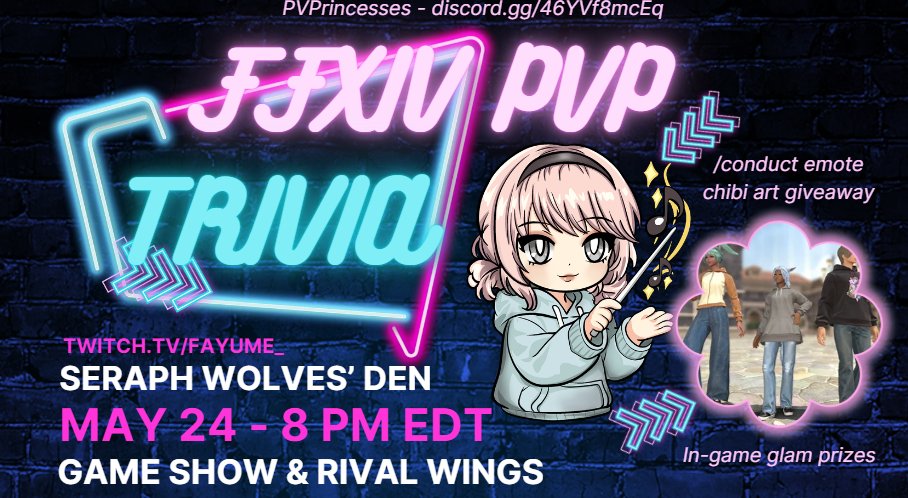 _fayume's tweet photo. If the in-game prizes, guess what?! I'll also be doing an art prize of the conduct emote! You can get this emote by getting level 5 in the current PVP series. Can't make it to the event but really want the art? You can commission it from me starting at $20 USD, just send me a DM. https://t.co/czuoHBNRiX