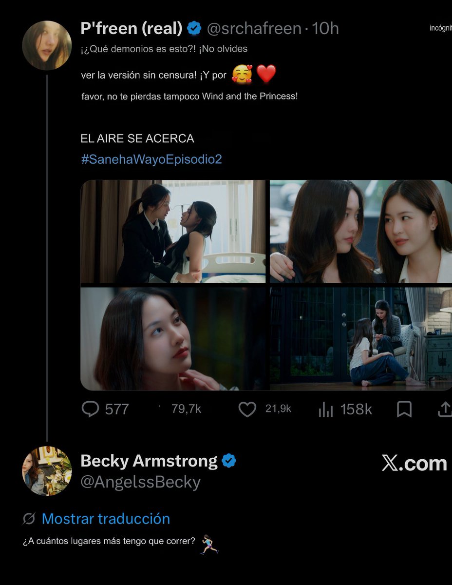 Rodmxc's tweet photo. Freen y Becky están interactuando, piden un deseo corran! 🏃🏻‍♀️

THE AIR CLOSER DISTANCE
#เสน่หาวาโยตอนที่2 https://t.co/g4BKMKiJ3o