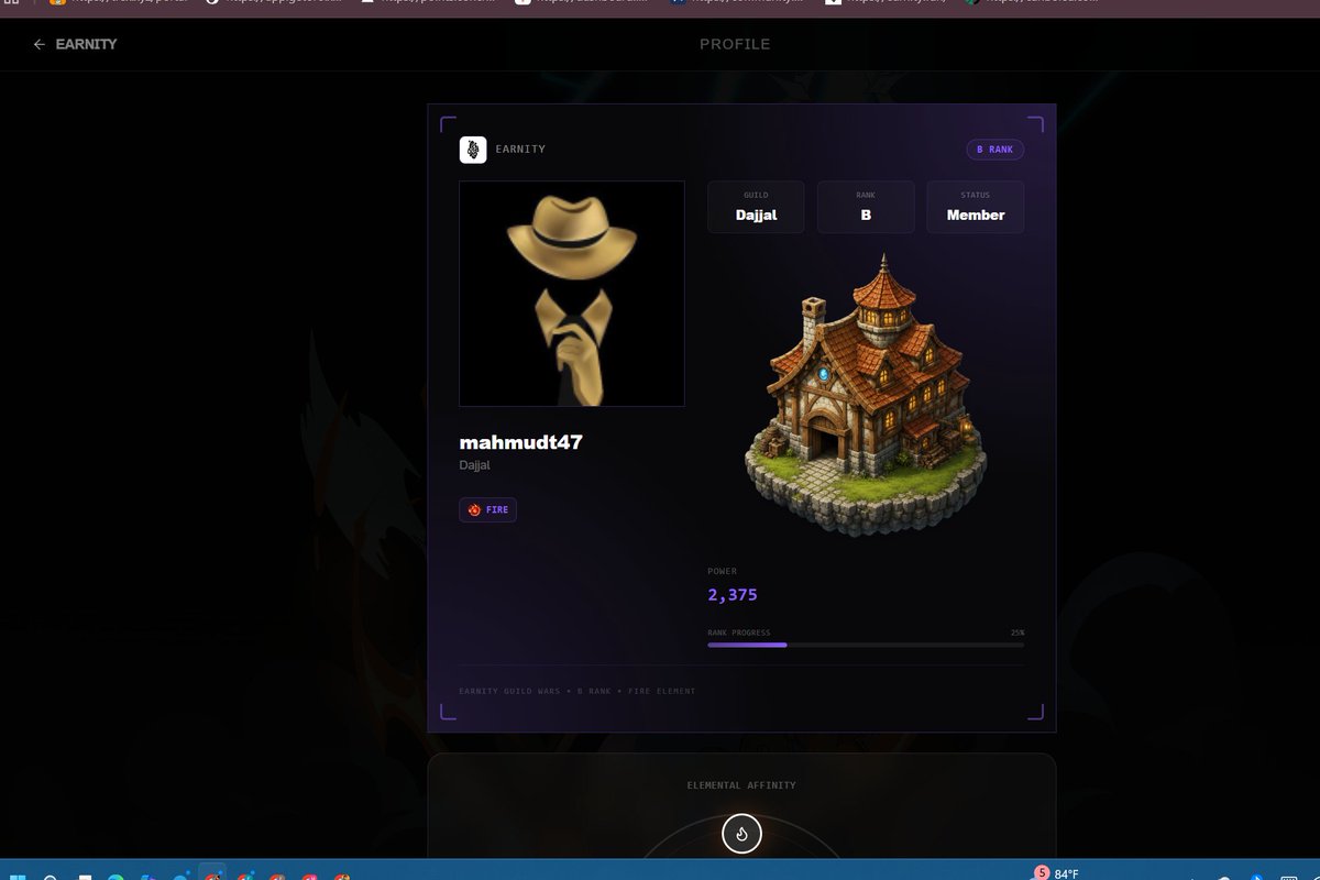 reyad700's tweet photo. My Earnity Profile Card has been summoned 

The portal sees my strength.

Locked in and ready for the Guild Wars.

@earnity_ #EarnityGuildWars https://t.co/AyHz8oZG03
