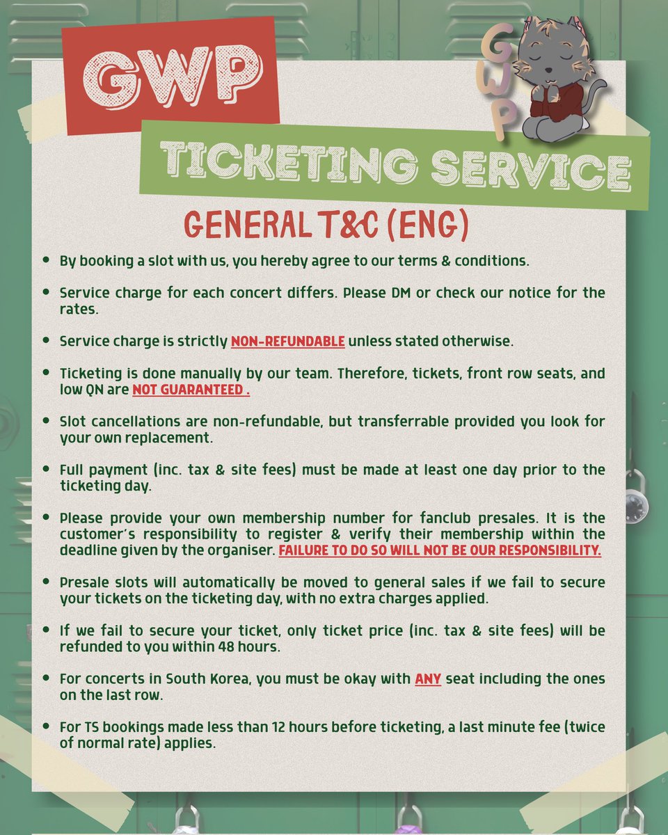 gwprovide's tweet photo. Ticketing service T&amp;C

⚠️ PLEASE READ BEFORE BOOKING A SLOT WITH US ⚠️

#GWPticketing https://t.co/nFAenzh3L7