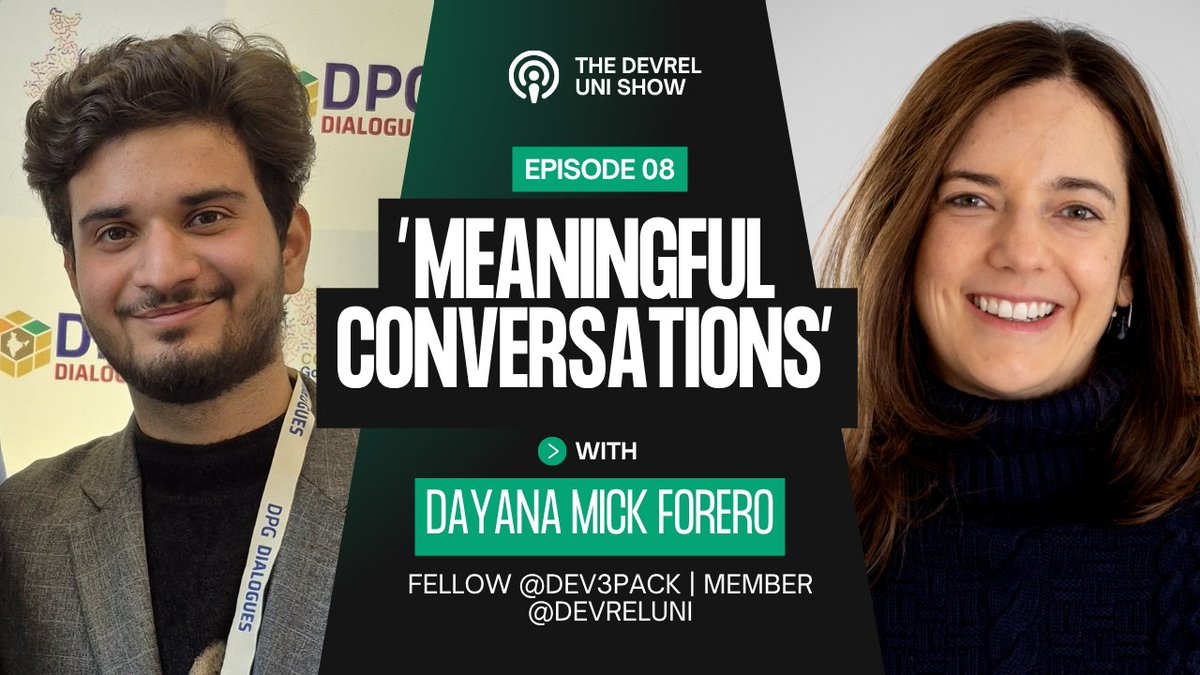 themanikdiaries's tweet photo. A new episode of "The DevRel Uni Show" is out.

In Episode 8, Dayana shared her journey, experience and also shared some advice for the people who are looking for a job.

You can watch the full podcast here - https://t.co/40FqGaJ7XY

Thanks to Dayana for her time and wisdom. https://t.co/c6pH8HFJSe