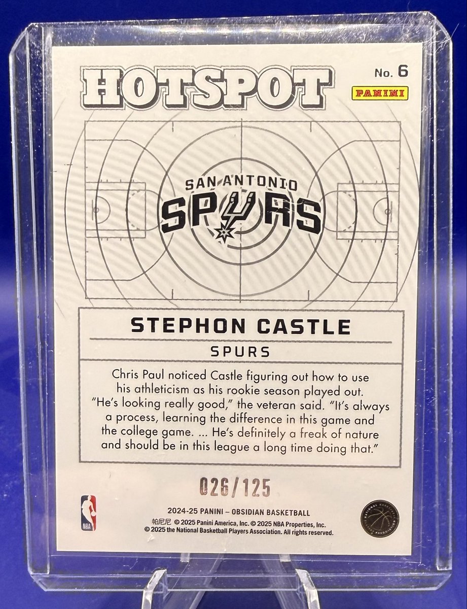 SellThenThink's tweet photo. 2024-25 Panini Obsidian - Stephon Castle Hotspot RC /125

$35 shipped https://t.co/oQgrJxJgRI