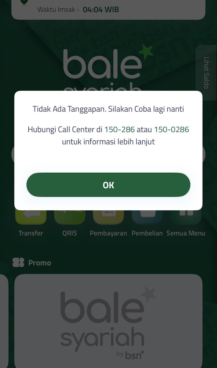 nanda_novan's tweet photo. @bankbsn_id Assalamuallaikum wr wb

Min, aplikasi bale syariah apa lagi ada gangguan?? Masuk ke aplikasi kok gak bisa https://t.co/01wCbWW5ca