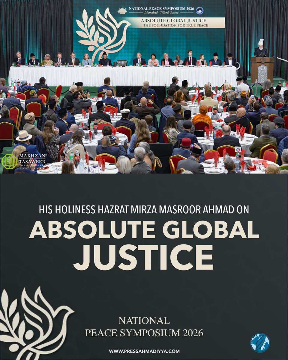 SajeelGhouri's tweet photo. How justice and peace can protect future generations: Hazrat Khalifatul Masih V delivers keynote address at UK Peace Symposium 2026
https://t.co/TtubqvimHz https://t.co/rrx4X63ZJq