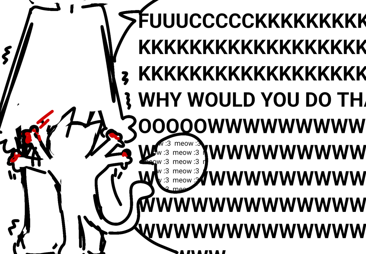 viridityghost's tweet photo. artist interpretation because my cat doesn't know what she did wrong and yelling at her is bad https://t.co/ZWGWGrW8h8