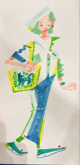 デザフェスにて ミアコさん( )に全身画描いていただきました…! なんと10分 本当にすごい めちゃくちゃオシャレに描いてもらってすごく嬉しかったです!大事にします!!