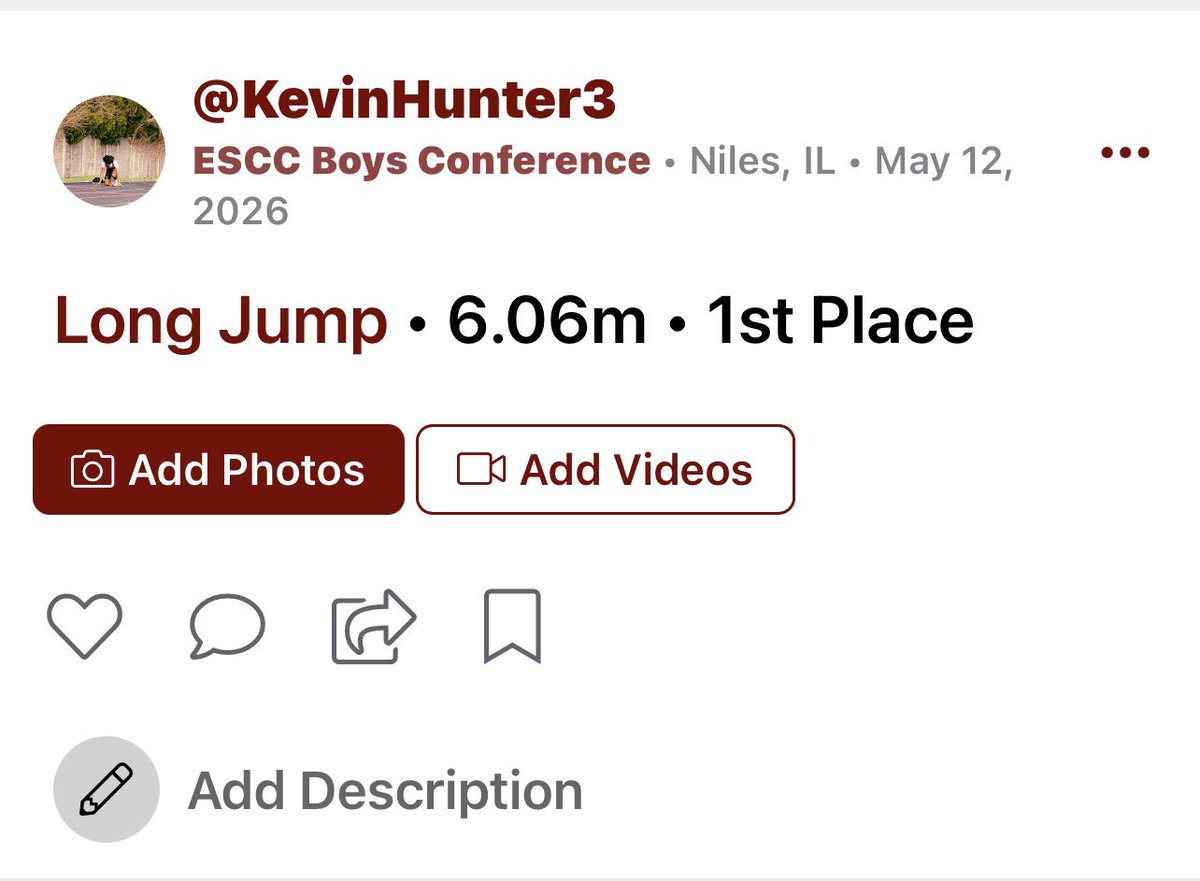 KevinHunterIII's tweet photo. Track season over
Finished the year with a 6th place medal at sectionals in the 200m and a PR of 23.41 
Also got 1st at conference for JV long jump with a PR of 6.06 meters.

Back in football mode❗️❗️ @RedHawkFB @CoachFitzFball https://t.co/7AWPgzaOIS