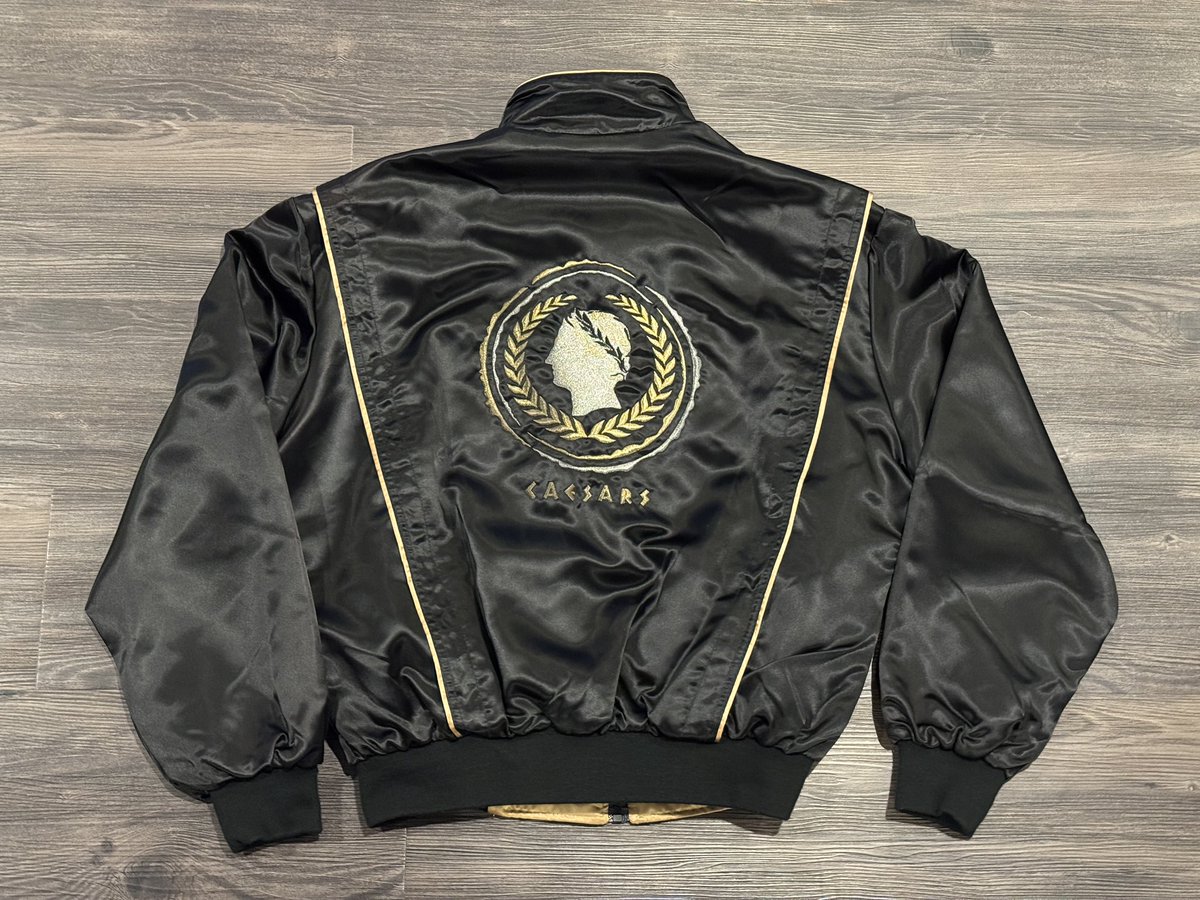 jsalsLA's tweet photo. I found the vintage Caesar’s bomber jacket from @anyataylorjoy’s new show #Lucky at an estate sale last weekend! #anyataylorjoy #appleplus #apple https://t.co/o9WrLnedl4