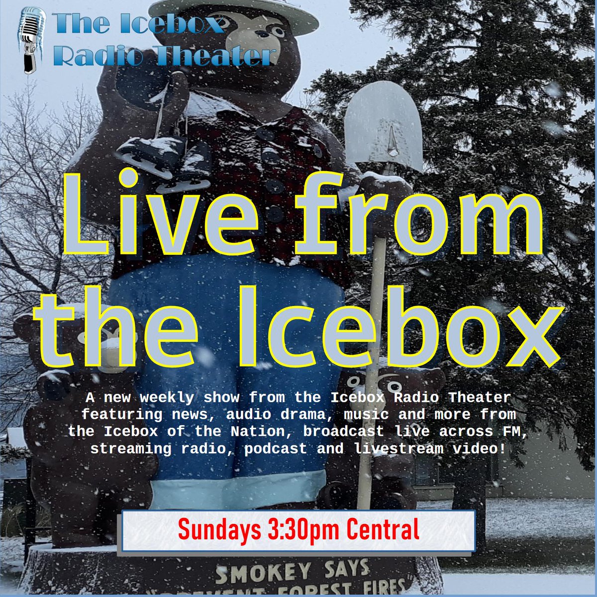 Iceboxradio's tweet photo. This week on "Live from the Icebox"...Bugs!  We did deep into the IBRT archive for intellegent mosquitoes in 2007's "Buzz" and pair it with the classic Escape episode, "Leiningen vs the Ants." All this plus a big announcement in IBRT news at 3:30pm-C. https://t.co/Q4H7GuP5WJ