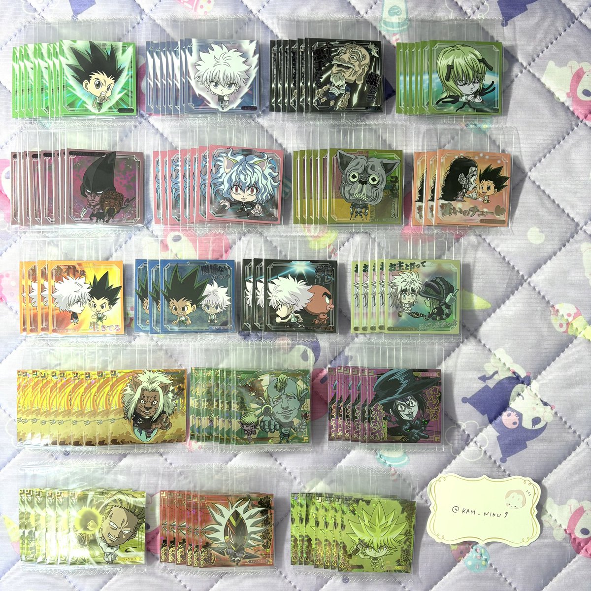 RAM_NIKU9's tweet photo. 【交換】HUNTER×HUNTER HUNTER × HUNTER ハンターハンター にふぉるめーしょん vol.9 ウエハース

【求】画像3枚目フェイタン/（友人分: Nカイト）
【譲】画像参照

カイトはフェイタン含むお取引のみ/レア度考慮◎
検索からでもお気軽にお声掛けください🍥◝✩ https://t.co/9AbQTk7lJK
