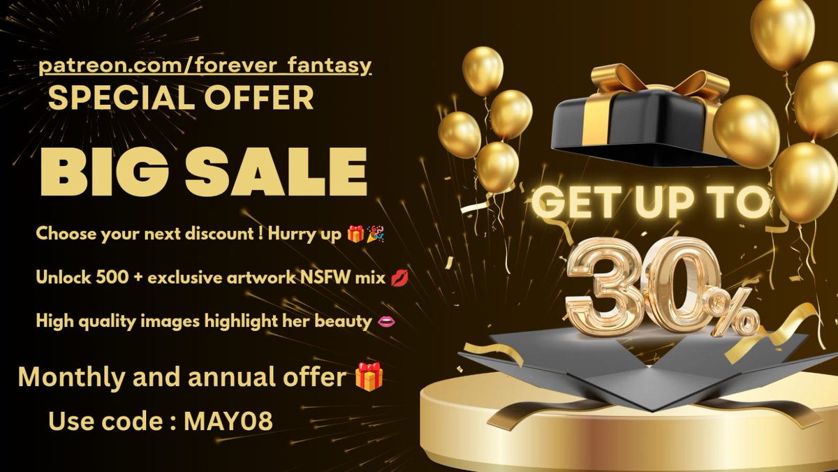 Ashley_arts78's tweet photo. 🎁 30% OFF on Monthly &amp; Annual Membership!

🔴 Use code:  MAY08 
Hurry up ! join now 🤞🏻

500+ Exclusive NSFW artworks,💋 hardcore sets &amp; more! 🤤
https://t.co/orSIo8HJQH 

 Hurry up, offer limited time! https://t.co/kJ8JinhhoZ