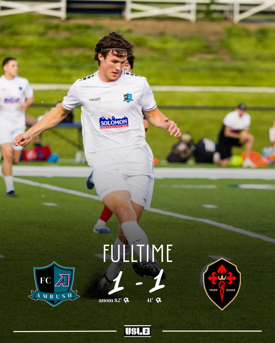 stlouisambush's tweet photo. Final

FC Ambush 1
Santa Fe Wanderers FC 1

Axton found the equalizer in the second half to level things at 1-1 and help the boys earn a hard-fought point on the road. 💙

#WeAreAmbush #USL2 https://t.co/2QfXCmDCED