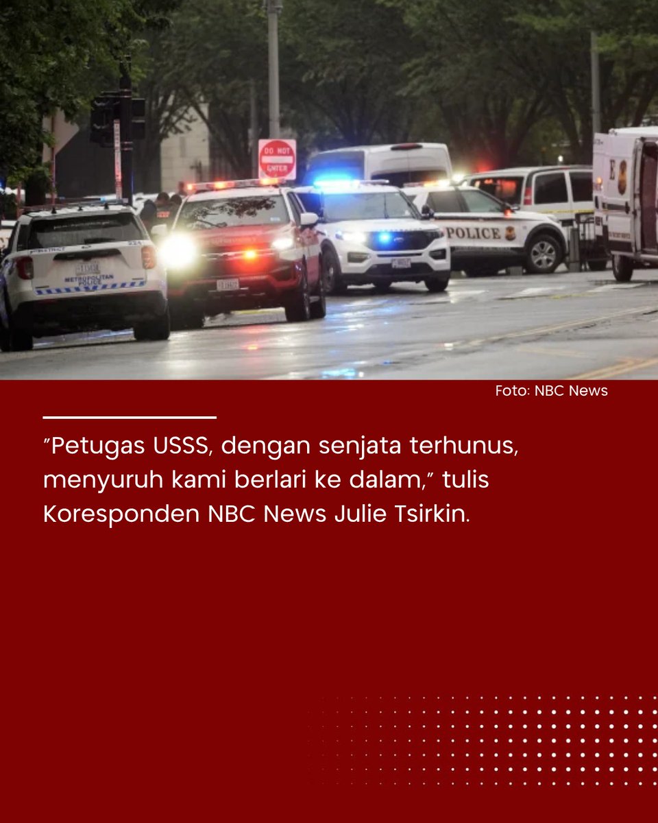 SINDOnews's tweet photo. Gedung Putih, Amerika Serikat, mengalami lockdown pada Sabtu malam setelah terdengar sekitar 20 hingga 30 tembakan di dekat kompleks tersebut. Petugas Secret Service bergerak cepat dengan senjata terhunus untuk mengosongkan area North Lawn dan memerintahkan para jurnalis menyelamatkan diri ke ruang konferensi pers.

Baca Selengkapnya di
https://t.co/tsJYhcNU5H

#GedungPutih #GedungPutihLockdown #WhiteHouse #BreakingNews #SecretService #AmerikaSerikat #Penembakan #SindoNewsTV #SindoNews