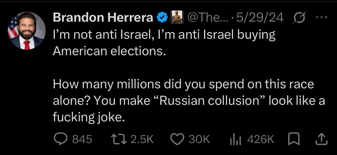 flick504's tweet photo. @TheAKGuy I'm getting real tired of fake politicians calling out the real problems during campaigns but ignore it once they have won. You didn't speak Massie’s name during his election, I guarantee you won't say anything against “Israel buying elections” now that your in, you are a fraud. https://t.co/bE5002hGjF