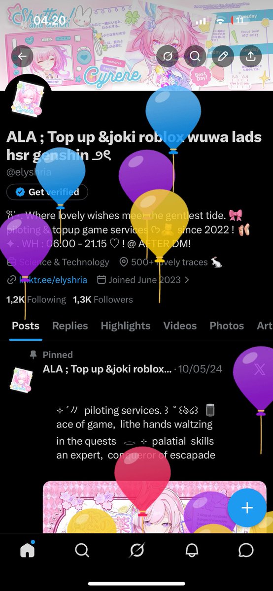 ALA ; Top up &joki roblox wuwa lads hsr genshin ౨ৎ tweet media