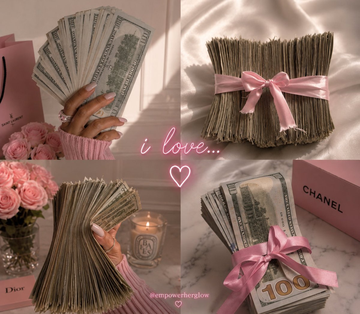 EmpowerHerGlow4's tweet photo. 💸✨ i love stacks tied with pretty pink bows 🎀💗 https://t.co/mCSSJYq3Ur