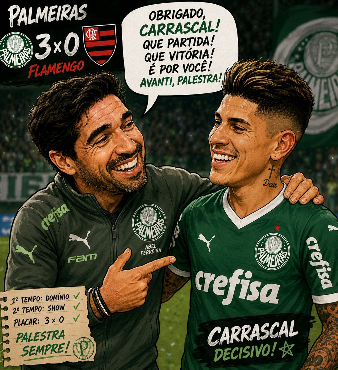 costanery's tweet photo. O @Palmeiras  atropelou o @Flamengo  Será que anotar a placa desse trator...
Valeu  amigo carrascal.. https://t.co/jhUrqwqhZ5