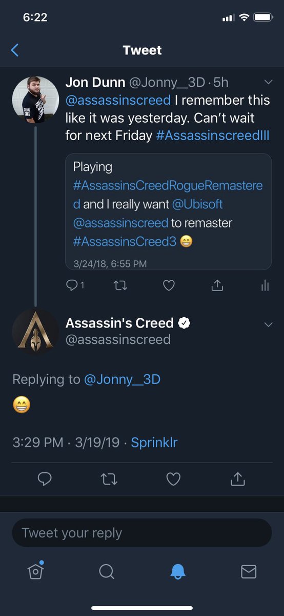 Jonny___3D's tweet photo. Hey @assassinscreed @Ubisoft years ago you liked these posts from me Trying to do it again? 👀currently playing Assassin’s Creed III, I hope soon to be Resynced 👀 #AssassinsCreed https://t.co/MHSNIsRlTx