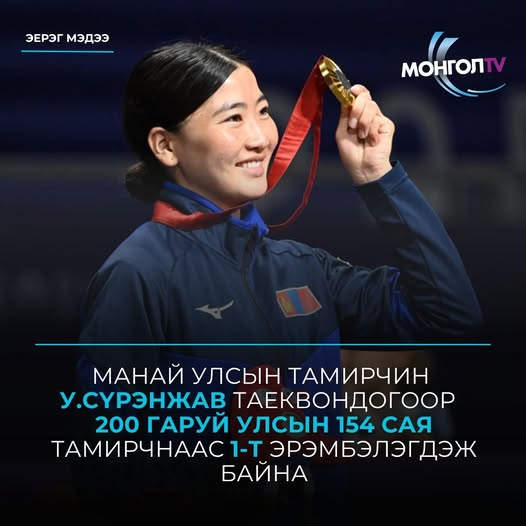 tsogoo82810341's tweet photo. 24 насандаа #Монгол Улсын хамгийн залуу Хөдөлмөрийн баатар болсон У.Сүрэнжав #таеквондогоор 200 гаруй улсын 154 сая тамирчнаас 1-т эрэмбэлэгдлээ.
#MongolTV #ori https://t.co/sHx2YAcYTR
