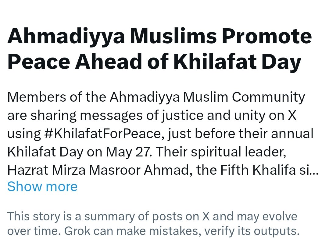 SajeelGhouri's tweet photo. Ahmadiyya Muslim Community India

#KhilafatForPeace https://t.co/4RSR4KIsFL