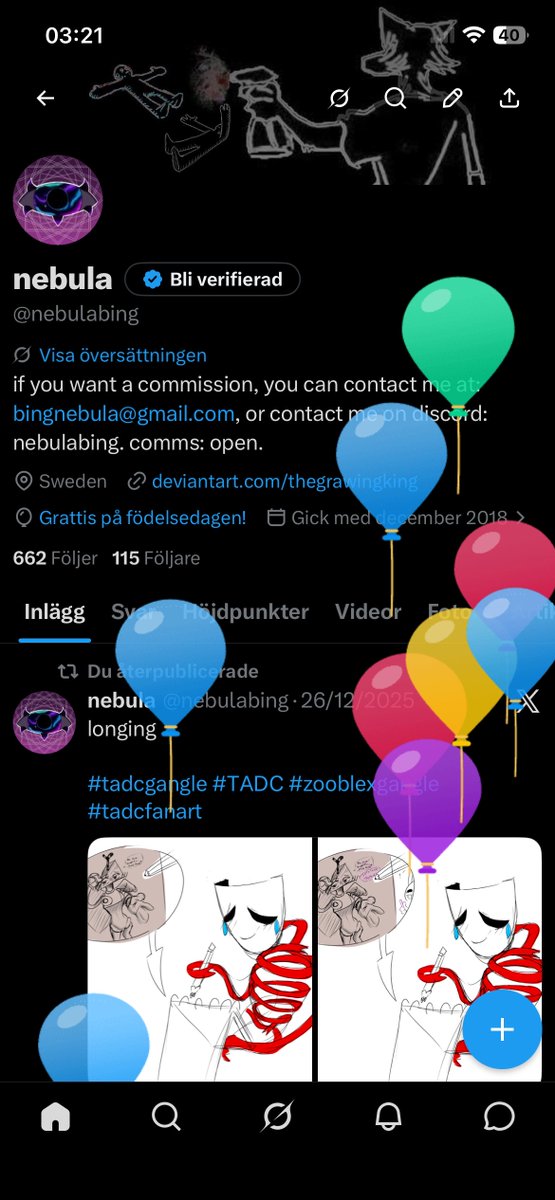nebulabing's tweet photo. You know all know what this means!!!!! The amebas in my brain are eating away at my senses and 
Making me hallucinate balloons 🎈 https://t.co/9YaL5NZJjO