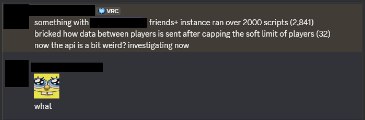quinnmoder's tweet photo. So if anybody is curious about why #vrchat is down right now ☠️

sorry! https://t.co/wl1RvIquVK